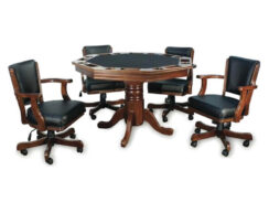 Octagonal Poker Table Set with 4 Chairs